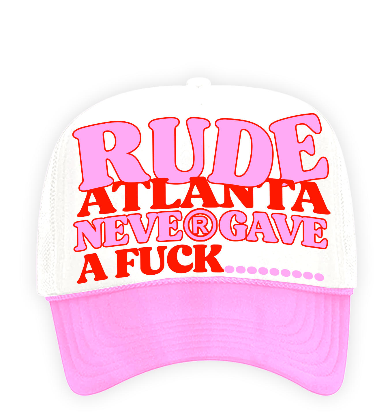 Never Gave A F*** Trucker Hat - Heartbreak Pink